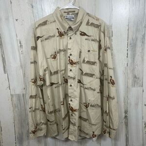 Columbia River Lodge Pheasant Hunting Long Sleeved Button Down‎ Size XL Outdoor